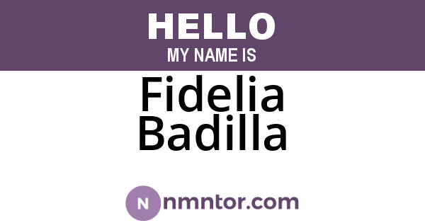Fidelia Badilla