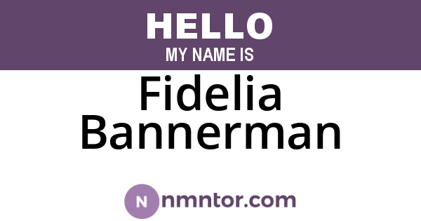 Fidelia Bannerman