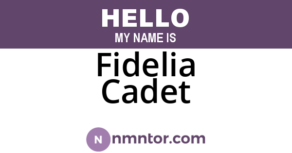 Fidelia Cadet