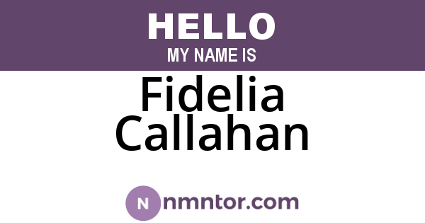 Fidelia Callahan