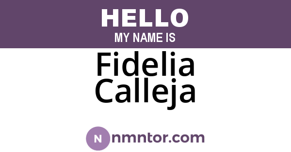 Fidelia Calleja