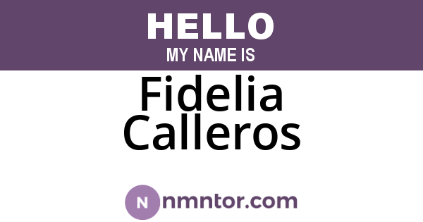 Fidelia Calleros