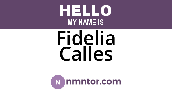 Fidelia Calles