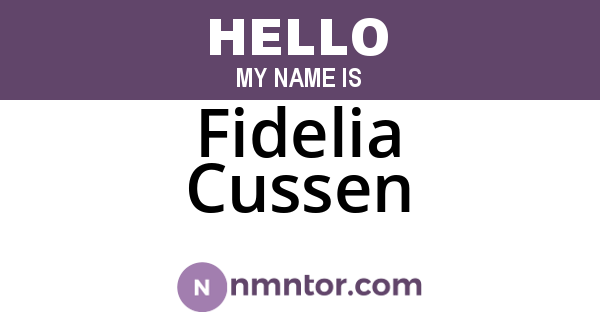 Fidelia Cussen