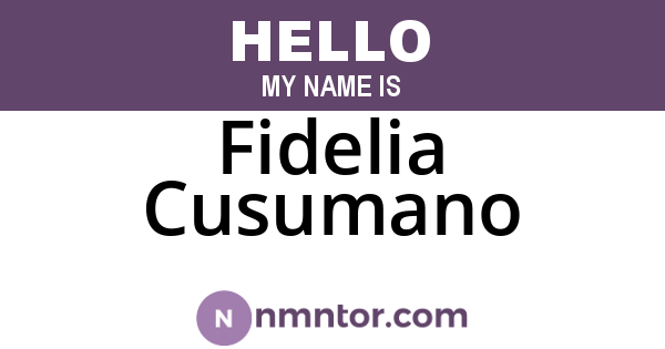 Fidelia Cusumano