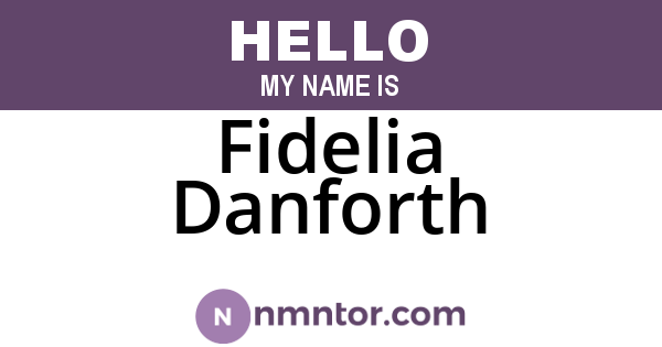 Fidelia Danforth