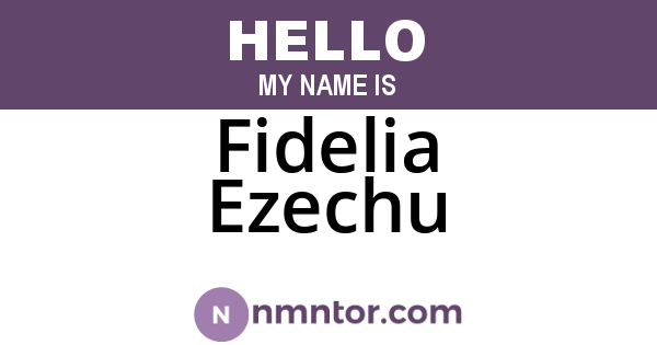 Fidelia Ezechu