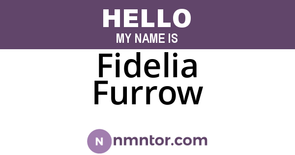Fidelia Furrow