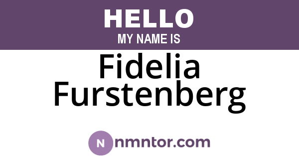 Fidelia Furstenberg
