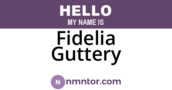 Fidelia Guttery
