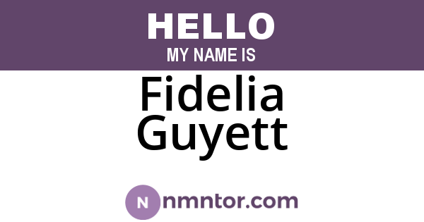 Fidelia Guyett