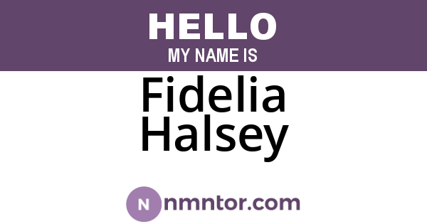 Fidelia Halsey