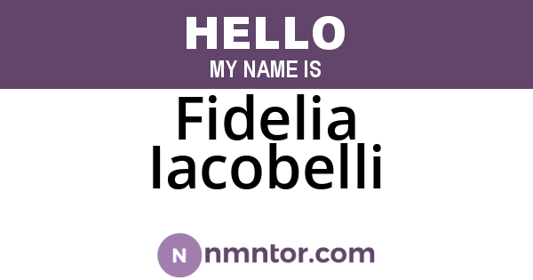 Fidelia Iacobelli