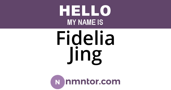 Fidelia Jing