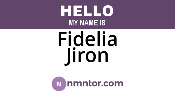 Fidelia Jiron