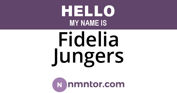 Fidelia Jungers