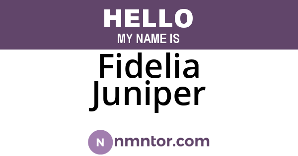Fidelia Juniper