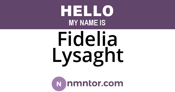 Fidelia Lysaght