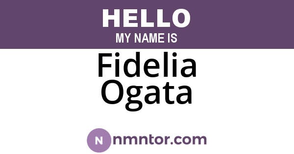 Fidelia Ogata