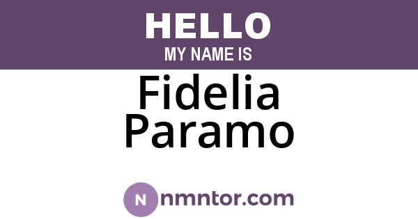 Fidelia Paramo
