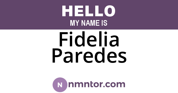 Fidelia Paredes