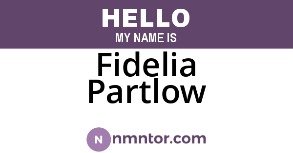 Fidelia Partlow