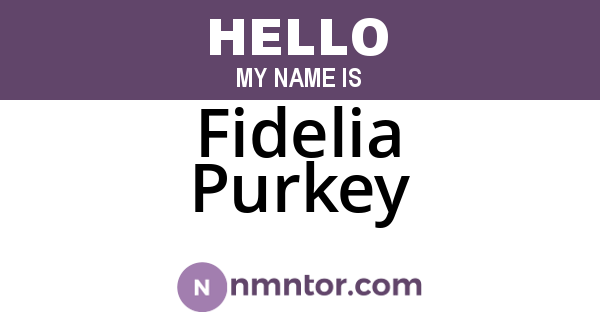 Fidelia Purkey