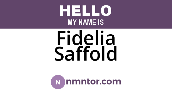 Fidelia Saffold