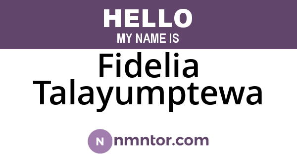 Fidelia Talayumptewa
