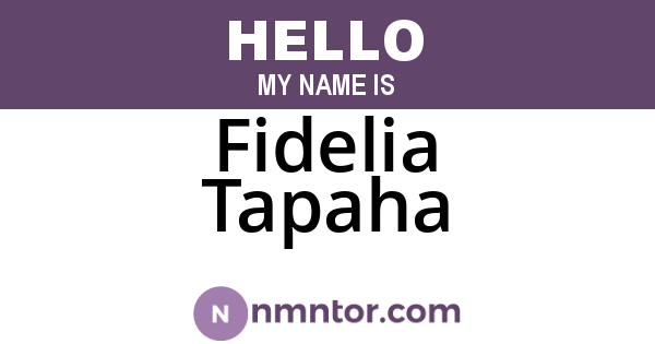 Fidelia Tapaha