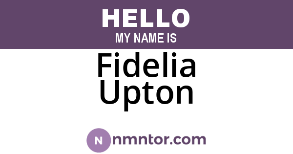 Fidelia Upton