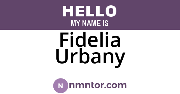 Fidelia Urbany