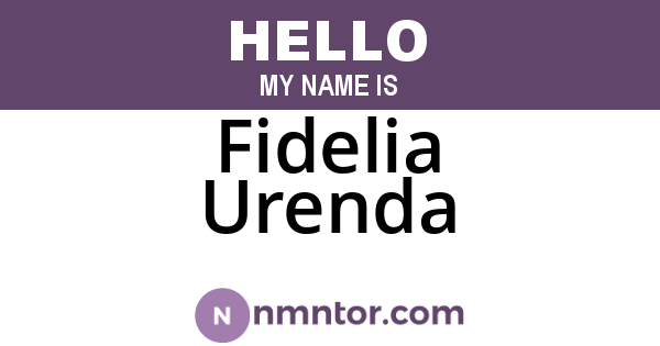 Fidelia Urenda