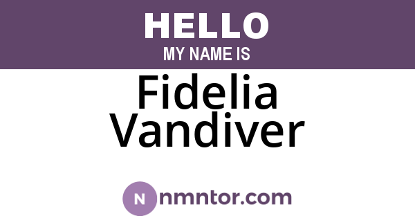 Fidelia Vandiver
