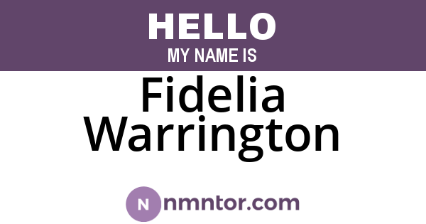 Fidelia Warrington