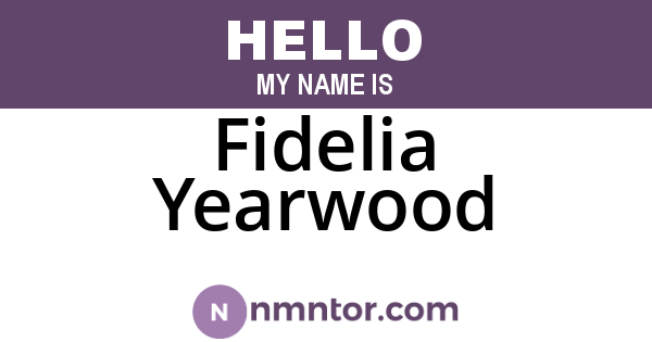 Fidelia Yearwood