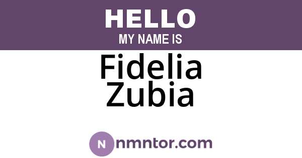 Fidelia Zubia