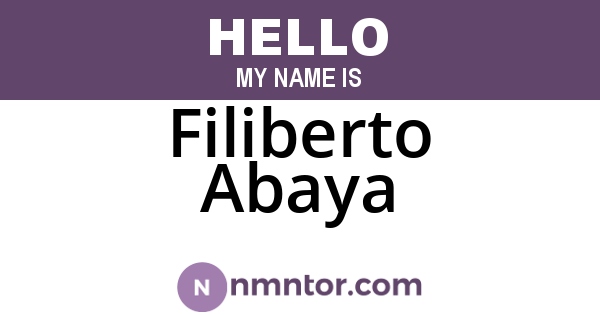 Filiberto Abaya