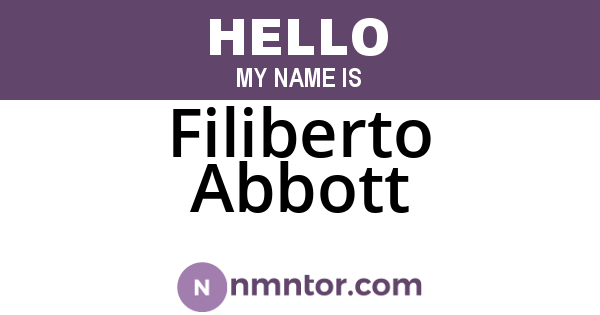 Filiberto Abbott