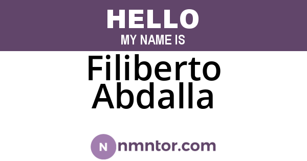 Filiberto Abdalla