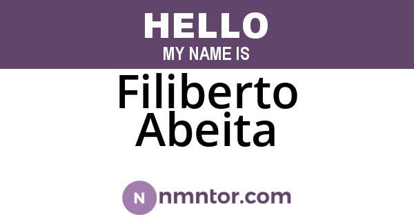 Filiberto Abeita