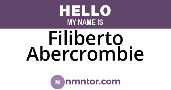 Filiberto Abercrombie