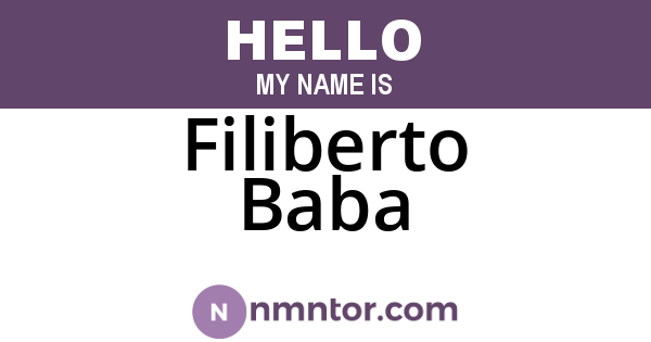 Filiberto Baba