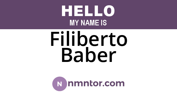 Filiberto Baber