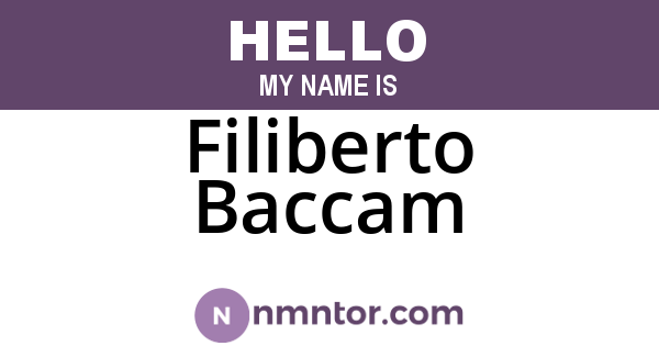 Filiberto Baccam