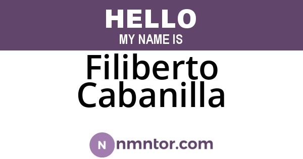 Filiberto Cabanilla