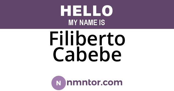 Filiberto Cabebe