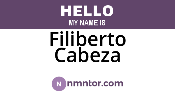 Filiberto Cabeza