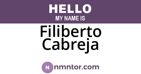 Filiberto Cabreja