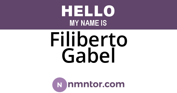 Filiberto Gabel